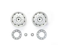 Tamiya 56519 Metal-Plated Wheels (30mm Width/Hex Hub/Matte Finish), (Trailers)