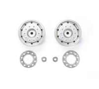 Tamiya 56519 Metal-Plated Wheels (30mm Width/Hex Hub/Matte Finish), (Trailers)