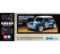 Tamiya 58747 1:10 RC Mini Cooper Racing MB-01 Remote Control Car, Vehicle, Model Building, Assembly, Hobby, RC Kit, Unpainted