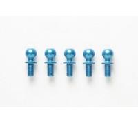 TAMIYA 300053906 - DB-01 Aluminium Ball Head, 5 x 5 mm, Pack of 5, Blue Anodised