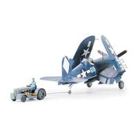 TAMIYA 61085 Corsair F4U-1D with Moto Tug 1:48 Aircraft Model Kit
