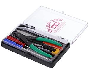 TAMIYA 74016 Basic Tool Set, Model Making Accessories, Craft Tool, Tweezers, Model Building Accessories, 300174016, S