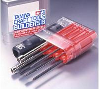 TAMIYA 74023 Builder's 8pcs Screwdriver Set PLASTIC MODEL KIT CRAFT TOOLS