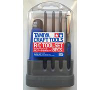 Tamiya RC Tool Kit - 8 Pieces with Screwdrivers & Hex/Box Wrench Set