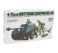 Tamiya 75mm German Anti-Tank Gun Plastic Model Kit 35047 WW2 Era Scale 1:35