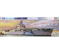TAMIYA 77514 Vehicle 1:700 US Enterprise Aircraft Carrier WL, Model Building, Plastic Kit, Crafts, Hobby, Gluing, Plastic Kit, Multicoloured, S