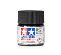 Tamiya Acrylic Mini X-18 Semi Gloss Black 10ml Paint Bottle