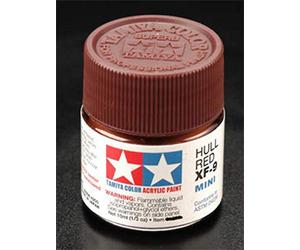 Tamiya 81709 - Mini Acrylic Paint, Matte Burgundy 10 ml Bottle, XF-9