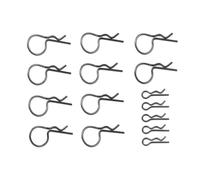 Tamiya Body Clips Snap Pin Set 50197 - Clear, Black - 1/10