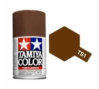 TAMIYA COLOR TS 1 SPRAY PAINT FOR PLASTIC RED BROWN 100 ML
