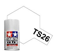TAMIYA COLOR TS-26 SPRAY PAINT FOR PLASTIC PURE WHITE 100 ML