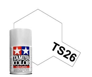 TAMIYA COLOR TS-26 SPRAY PAINT FOR PLASTIC PURE WHITE 100 ML