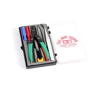 Tamiya Craft Tools Basic Tool Set Screwdrivers, Angled Tweezer, Utility Knife, File and Side Cutters - 74016