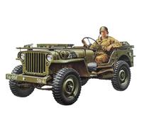 TAMIYA Jeep Willys MB 1/35 Scale 4x4 Hobby Model Kit with Driver Figure and Deca
