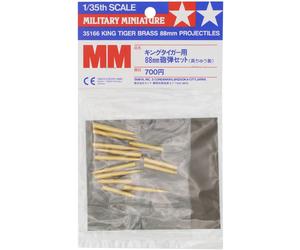 Tamiya King Tiger Brass 88mm Shells Projectiles Model Accessories Scale 1:35
