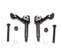 Tamiya Lunch Box Upgrade Parts Aluminium Front Knuckle Arm - 1Pr Set Black