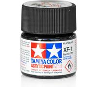 Tamiya Mini XF 1 Flat Black Acrylic Paint 10ml Tamiya Multicolor