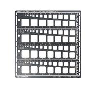 TAMIYA Modeling Square Stencil 1-10 mm (4) PE, Model Making, Accessories