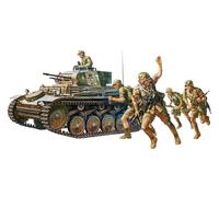 Tamiya Panzer Kampfwagen II Ausf. F/G Tank with 5 Figures 1:35 Military Plastic Model Assembly Kit