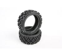 Tamiya 50476 Rally Block Tires/Tyres (1 Pair), (TA01/TA02/TT01/TT02/XV-01/XV-02)