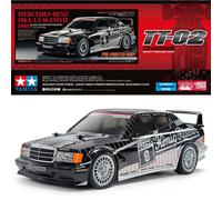 Tamiya 47525 1:10 RC M-B 190E Evo II Kö-Pi.lacquered TT-02 - Remote Controlled Car, Vehicle, Model Making, Assembly, Hobbie, RC Kit