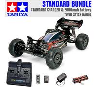 Tamiya RC 58370 Dark Impact 4WD 1:10 Standard Stick Radio Bundle