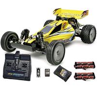 Tamiya RC 58374 Sand Viper DT-02 Tuned 2WD 1:10 Premium Stick Radio Bundle
