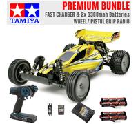 TAMIYA RC 58374 Sand Viper DT-02 Tuned 2WD 1:10 Premium Wheel Radio Bundle