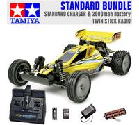 TAMIYA RC 58374 Sand Viper DT-02 Tuned 2WD 1:10 Standard Stick Radio Bundle
