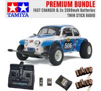 Tamiya RC 58452 Sand Scorcher Off Road Buggy 1:10 Premium Stick Radio Bundle