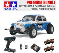 TAMIYA RC 58452 Sand Scorcher Off Road Buggy 1:10 Premium Wheel Radio Bundle