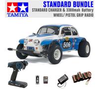 Tamiya RC 58452 Sand Scorcher Off Road Buggy 1:10 Standard Wheel Radio Bundle