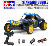 Tamiya RC 58470 Holiday Buggy 2010 DT-02 1:10 Standard Wheel Radio Bundle