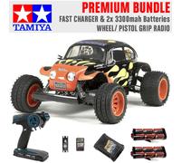 TAMIYA RC 58502 Blitzer Beetle 1:10 Premium Wheel Radio Bundle