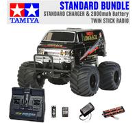 TAMIYA RC 58546 Lunch Box Black Edition 1:12 Standard Stick Radio Bundle
