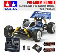 TAMIYA RC 58568 Neo Scorcher Buggy (TT-02b) 1:10 Premium Stick Radio Bundle