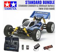 TAMIYA RC 58568 Neo Scorcher Buggy (TT-02b) 1:10 Standard Stick Radio Bundle