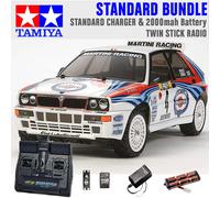 TAMIYA RC 58570 Lancia Delta (TT-02) 1:10 Standard Stick Radio Bundle