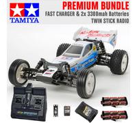 TAMIYA RC 58587 Neo Fighter Buggy DT03 1:10 Premium Stick Radio Bundle