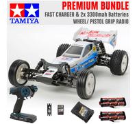 TAMIYA RC 58587 Neo Fighter Buggy DT03 1:10 Premium Wheel Radio Bundle