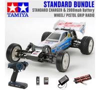 TAMIYA RC 58587 Neo Fighter Buggy DT03 1:10 Standard Wheel Radio Bundle