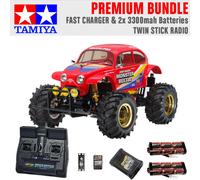 TAMIYA RC 58618 Monster Beetle 2015 off road 1:10 Premium Stick Radio Bundle