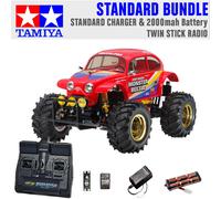 TAMIYA RC 58618 Monster Beetle 2015 off road 1:10 Standard Stick Radio Bundle