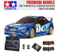 Tamiya RC 58631 Subaru Impreza Monte Carlo TT-02 1:10 Premium Stick Radio Bundle