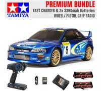 Tamiya RC 58631 Subaru Impreza Monte Carlo TT-02 1:10 Premium Wheel Radio Bundle