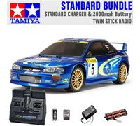 TAMIYA RC 58631 Subaru Impreza Monte Carlo TT02 1:10 Standard Stick Radio Bundle