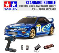 Tamiya RC 58631 Subaru Impreza Monte Carlo TT02 1:10 Standard Wheel Radio Bundle