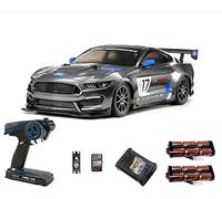 Tamiya RC 58664 Ford Mustang GT4 (TT-02) 1:10 Premium Wheel Radio Bundle