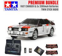 TAMIYA RC 58667 Audi Quattro A2 Rally (TT-02) 1:10 Premium Stick Radio Bundle
