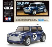Tamiya 58747 1:10 RC Mini Cooper Racing MB-01 Remote Control Car, Vehicle, Model Building, Assembly, Hobby, RC Kit, Unpainted